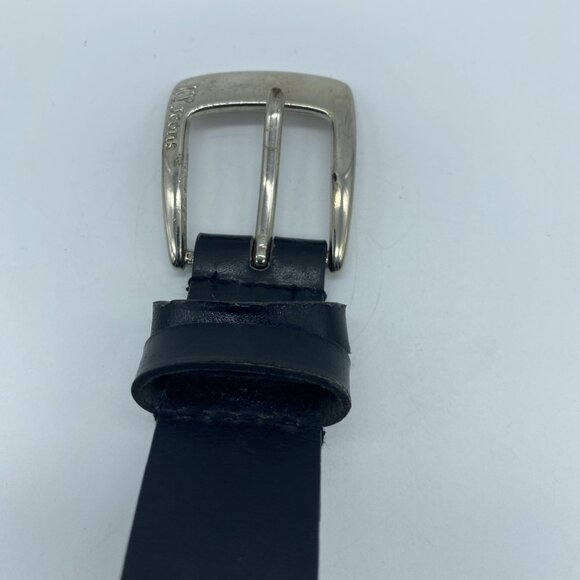 NY Jeans Black Genuine Leather Belt Women's Size L - Picture 4 of 11